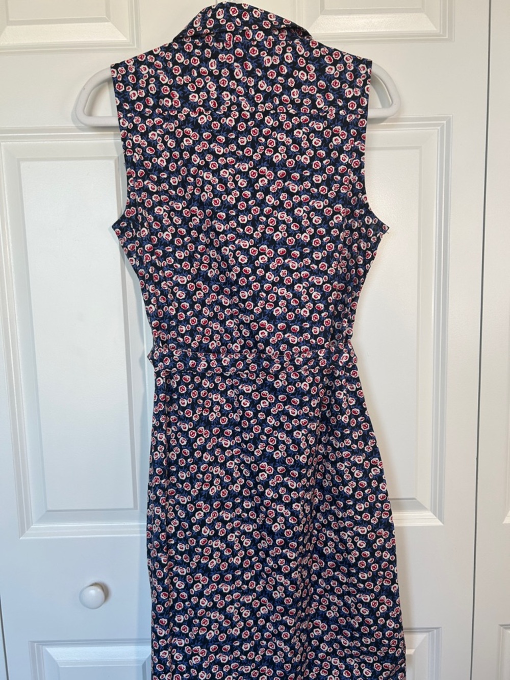 Tommy Hilfiger Navy Sleeveless Floral Shirt Dress - Picture 4 of 5
